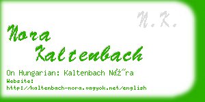 nora kaltenbach business card